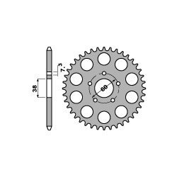 CORONA MALAGUTI FIFTY FULL CX HF TOP PASSO 415 5 FORI Z56