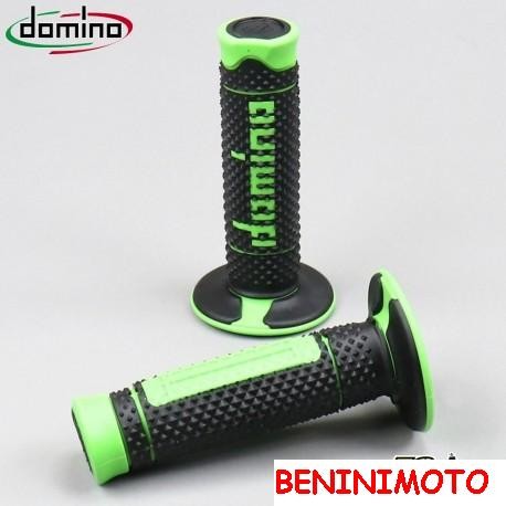 COPPIA MANOPOLE DOMINO OFFROAD NERO/VERDE