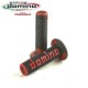 COPPIA MANOPOLE DOMINO OFFROAD "A360" NERO/ROSSO