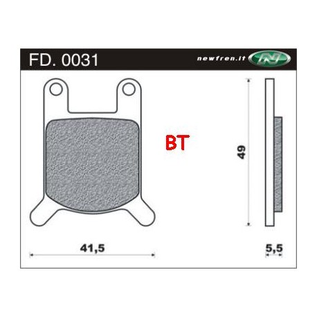 PASTIGLIE FRENO NEW FREEN FD0031BT TOURING