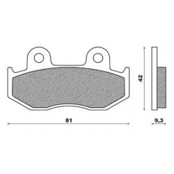 PASTIGLIE FRENO POSTERIORE SUZUKI BURGMAN AN 250 400