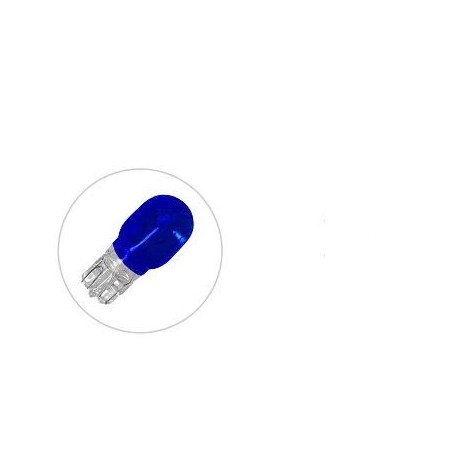 LAMPADINA 12 VOLT X 10W T13 TUTTO VETRO BLU