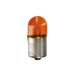 LAMPADINA 12 VOLT X 10W TIPO BAU15S A SFERA UNIPOLARE ARANCIO PER FRECCE VESPA