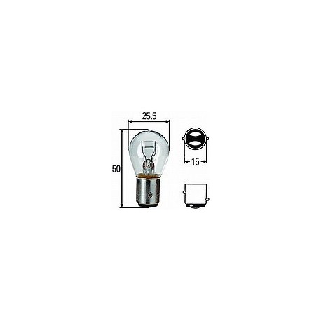 LAMPADINA 6 VOLT X 5 / 21 W BILUCE SIMMETRICA BAY15D 