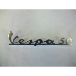 TARGHETTA SCRITTA "VESPA 50" ANTERIORE ALLUMINIO