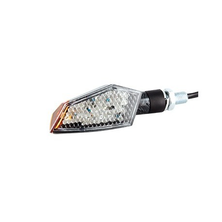 COPPIA FRECCE OMOLOGATE A LED CARBONIO GAMBO CORTO CON LED LATERALE