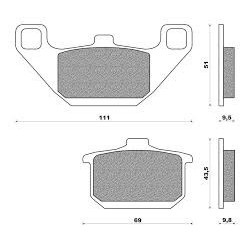 PASTIGLIE FRENO KAWASAKI GPZ 750-900-1100