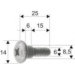 VITE TESTA A CROCE PER CARROZZERIA PIAGGIO-GILERA D.14X25MM